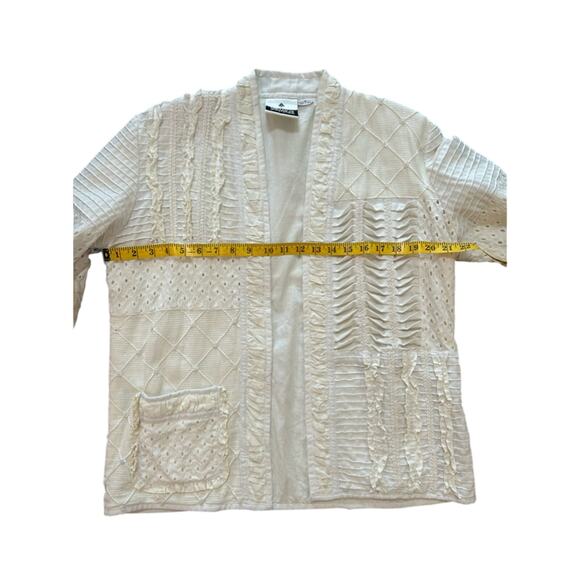 Yak Magik- jacket- off white cream color- Size Medium- intricate & unique design - Picture 2 of 10